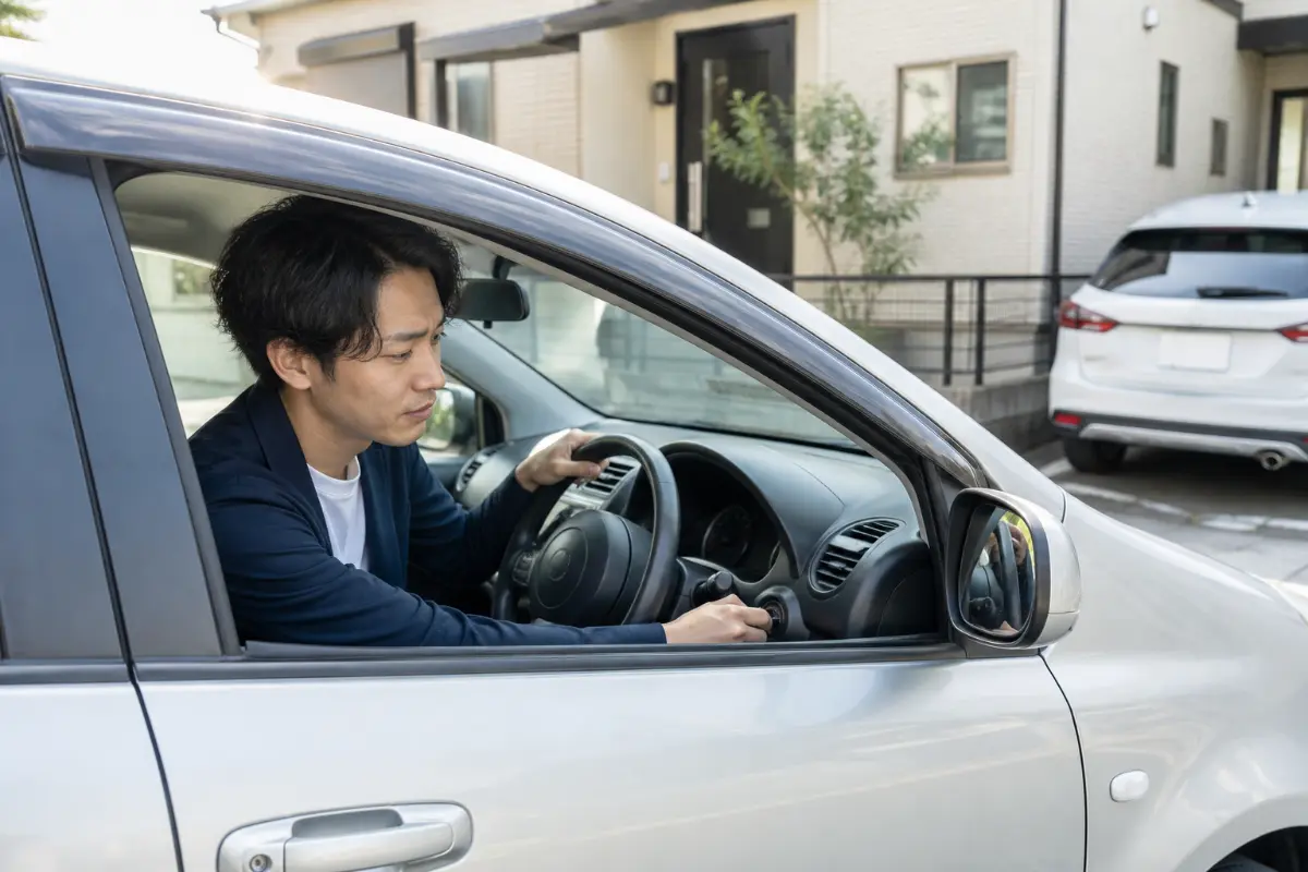 バッテリー上がりで車のエンジンがかからない症状イメージ