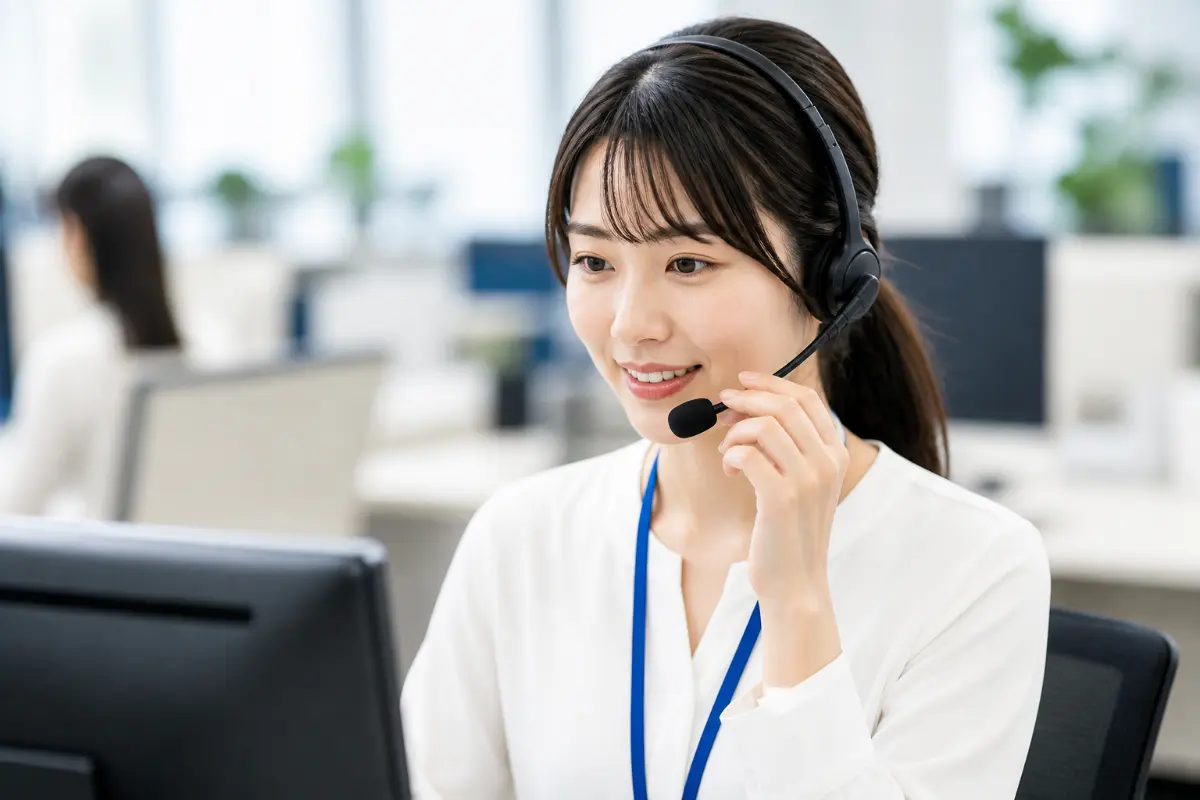 水漏れ修理の電話受付オペレーターのイメージ