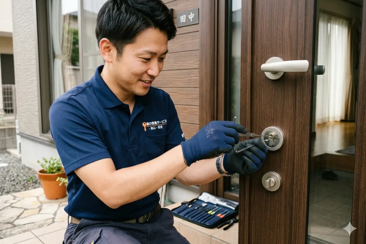 玄関の鍵が回らない症状のイメージ