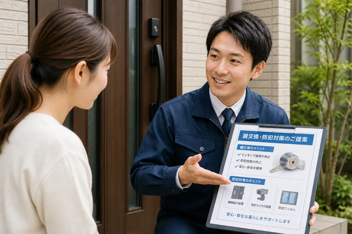 鍵交換の提案シーン
